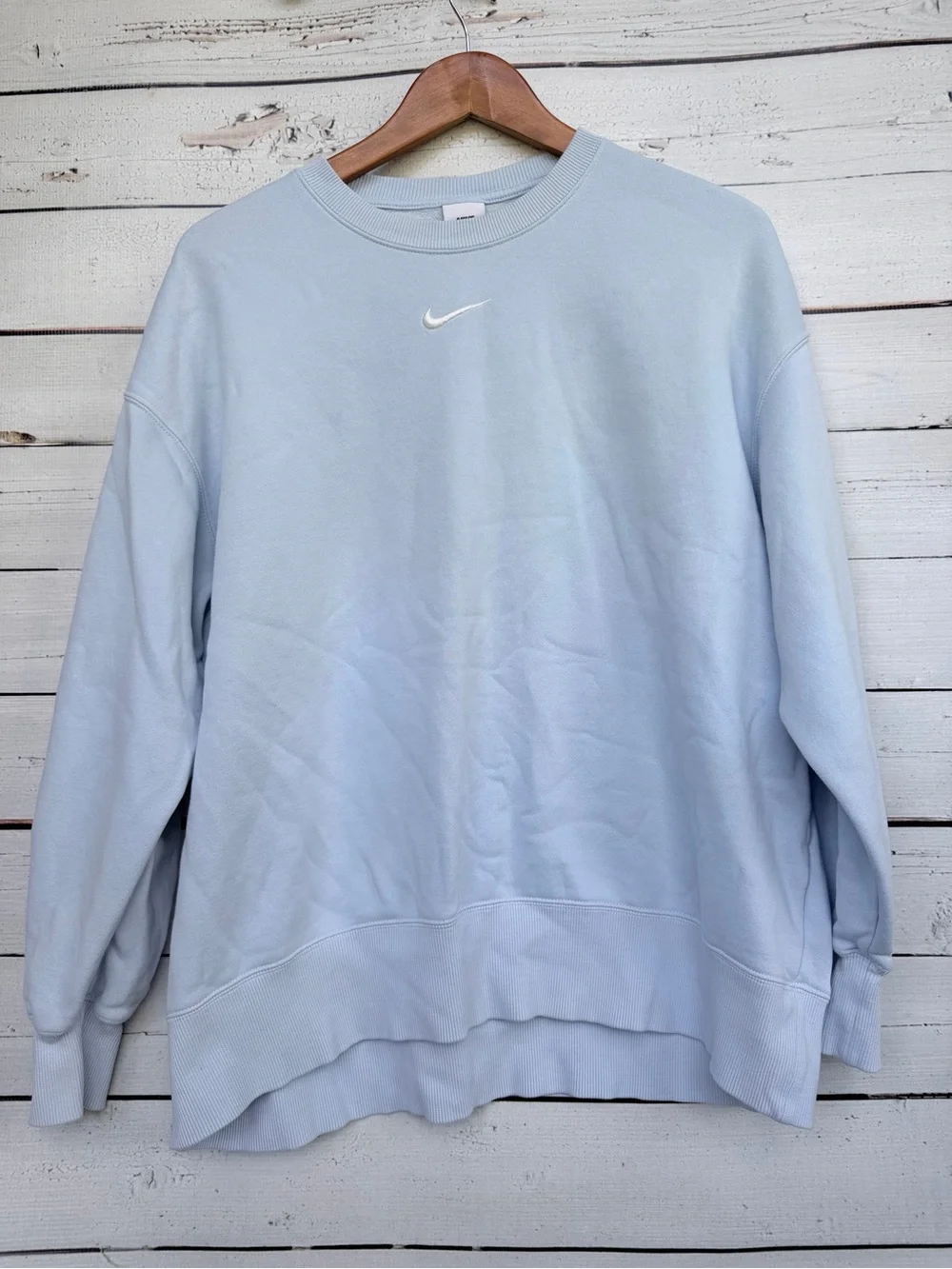 Nike Phoenix Fleece Over-Oversized Crewneck Sweatshirt - Light Powder Blue